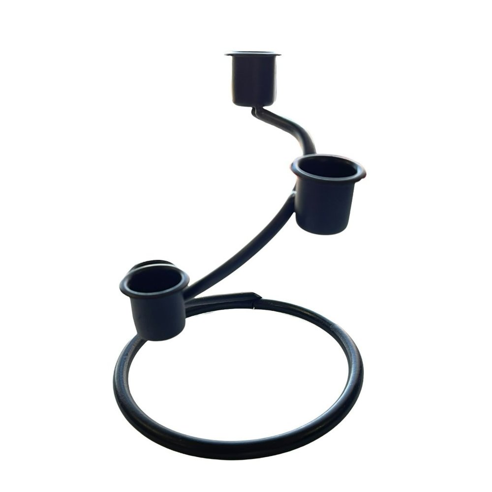 Rustic Style Black Metal Candle Holder‎